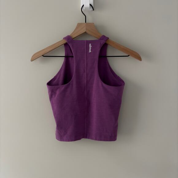 Allbirds Natural Run Form Tank Top Cropped Purple Lyocell Merino Wool Stretch XS - Picture 2 of 10